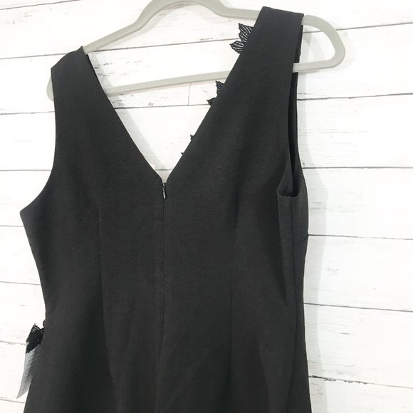 Anthropologie Sleeveless Embroidered Black Dress - Picture 5 of 7